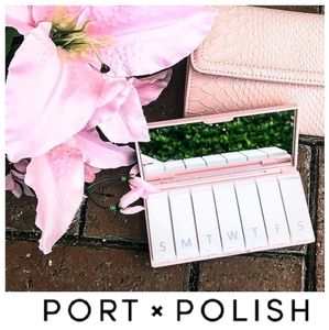 Port + Polish Pink Pill Case Seven Days Mirror